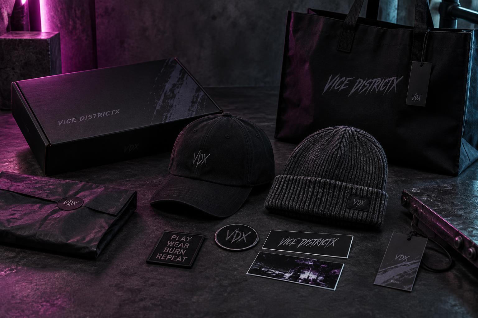 Collection 001 cap, beanie, tote and packaging concepts
